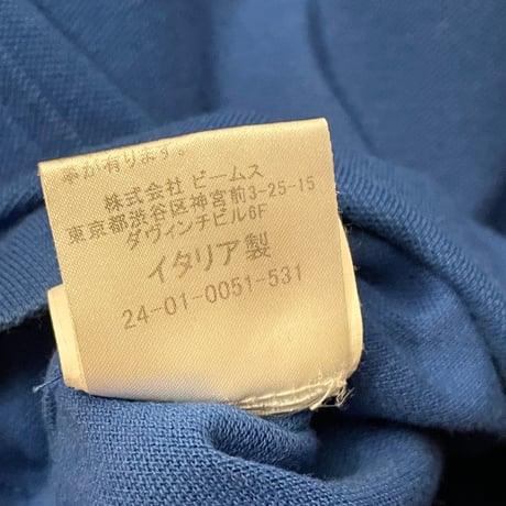 【BEAMS 取り扱い】 MADE IN ITALY製 GUY ROVER 半袖鹿の子ポロシャツ ブルー XSサイズ