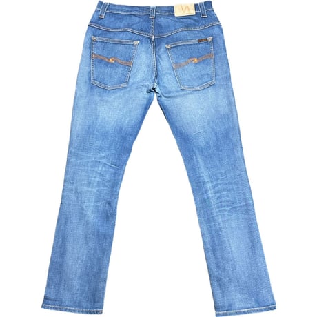 ▲訳あり商品▲ MADE IN ITALY製 Nudie Jeans オーガニックコットンデニムパンツ インディゴ W34/L32サイズ