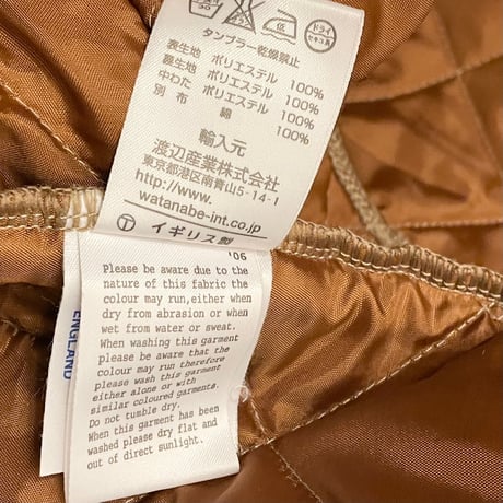▲訳あり商品▲ MADE IN ENGLAND製 LAVENHAM キルティングジャケット ブラウン 36/48サイズ