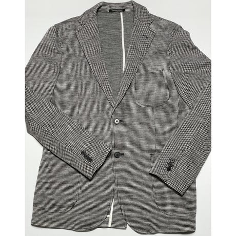 GREEN LABEL RELAXING ウールニットテーラードジャケット Lサイズ ブラック千鳥格子