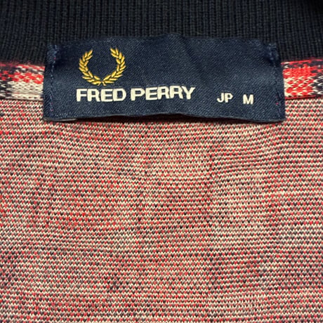 MADE IN JAPAN製 FRED PERRY チェック柄 コットンカーディガン マルチカラー Mサイズ