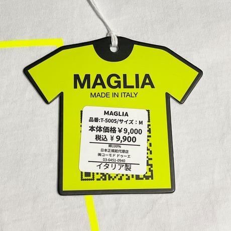 ★新品★ MADE IN ITALY製 MAGLIA 2025年AWモデル 「M by MAGLIA」 プリント クルーネックTシャツ ホワイト M～XLサイズ
