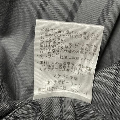 【サザビーリーグ取り扱い】Sidian,Ersatz & Vanes 長袖ボーダーシャツ グリーングレー×チャコールグレー S/38-15サイズ