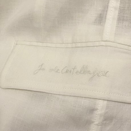 MADE IN JAPAN製 CASTELBAJAC リネンテーラードジャケット ホワイト 48サイズ