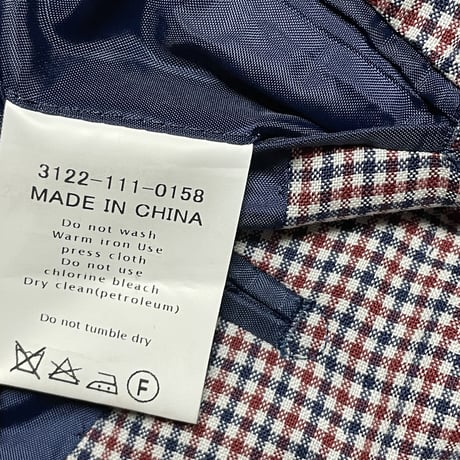 ▲訳あり商品▲ GREEN LABEL RELAXING チェック柄ウールテーラードジャケット マルチカラー 46サイズ
