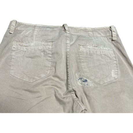 TRUE RELIGION ダメージ加工チノパンツ ベージュ W30サイズ