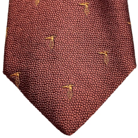 MADE IN ITALY製 TRUSSARDI シルクネクタイ ブラウン