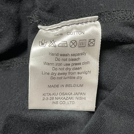 MADE IN BELGIUM製 pyjama clothing 長袖コットンカーディガン ブラック Sサイズ