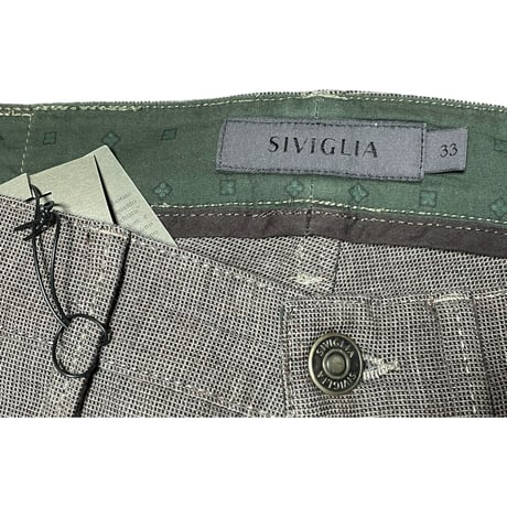 ☆タグ付き新古品☆ MADE IN ITALY製 SIVIGLIA テーパードパンツ ブラウン W33サイズ