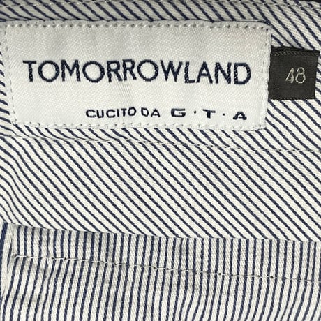 MADE IN ROMANIA製 TOMORROWLAND CUCITO DA G・T・A ストライプ柄ハーフパンツ ネイビー 48サイズ