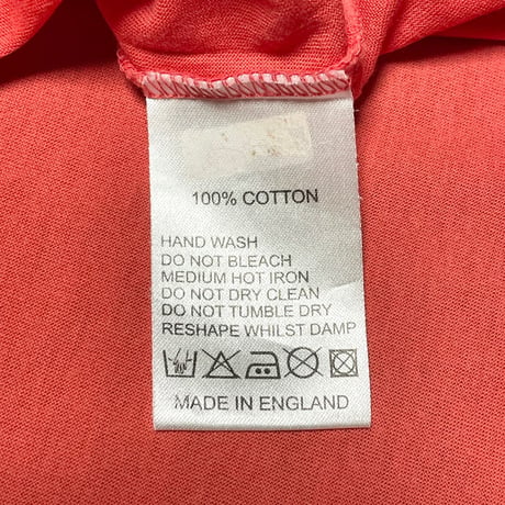 MADE IN ENGLAND製 SUNSPEL VネックTシャツ オレンジ Lサイズ