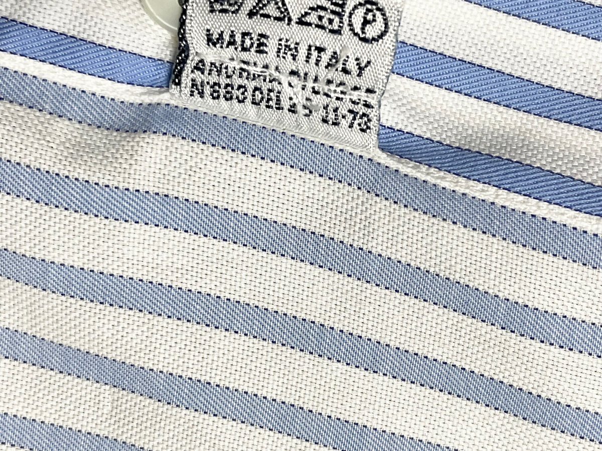 MADE IN ITALY製 Errico Formicola 長袖ストライプシャツ