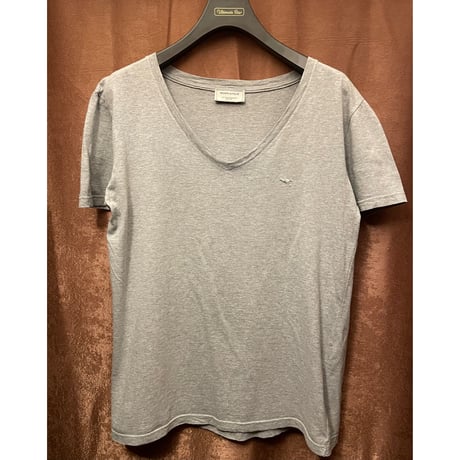 MADE IN FRANCE製 MAISON KITSUNÉ VネックTシャツ グレー Sサイズ