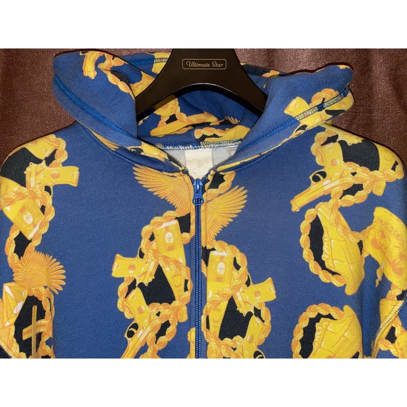 PHENOMENON ２４Ｋパーカー 希少 Lサイズ 激レア MADE IN JAPAN製 PHENOMENON 2006年モデル 24K総柄フルジ