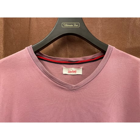 MADE IN PORTUGAL製 Vintage55 VネックＴシャツ パープル Sサイズ