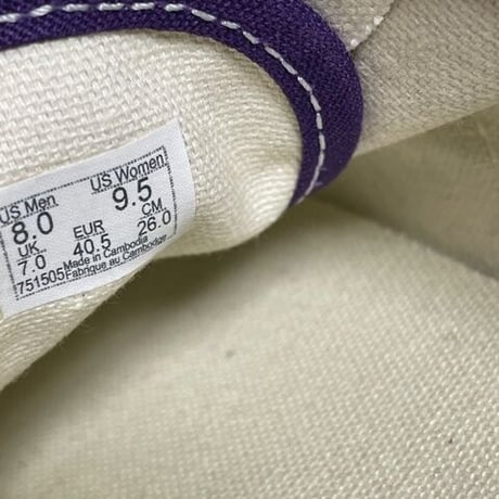 【ナノユニバース取り扱い】箱付き VANS AUTHENTIC スニーカー パープルインディゴ US8/26cm