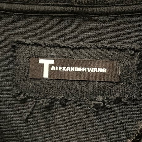T by ALEXANDER WANG スウェットフルジップパーカー ブラック Lサイズ