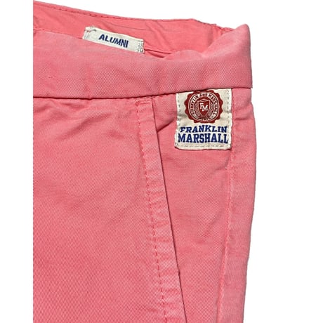FRANKLIN MARSHALL SKINNY FIT SHORTS ZIP FLY LEO ハーフパンツ ピンク W28サイズ
