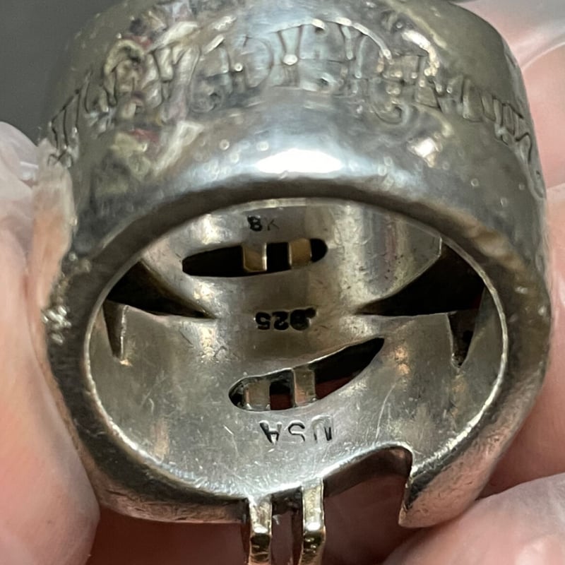 激レア 名作 TENDERLOIN ダイヤ付きダラーリング シルバー925×8K