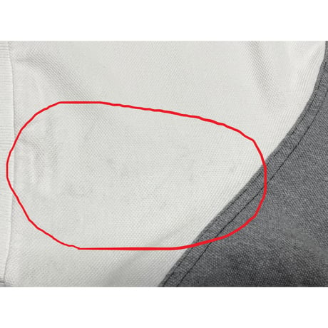 ▲訳あり商品▲ MADE IN ENGLAND製 FRED PERRY 襟ラインツートーンカラー半袖鹿の子ポロシャツ グレー×ホワイト 42/XLサイズ