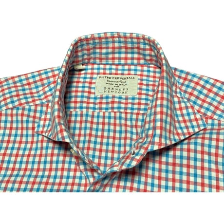MADE IN ITALY製 PIETRO PROVENZALE PER BARNEYS NEWYORK 長袖ギンガムチェックシャツ マルチカラー Sサイズ