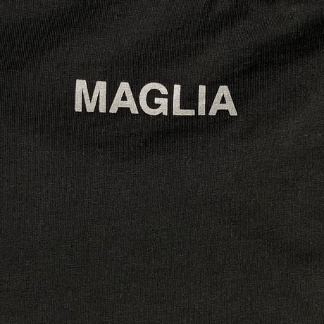 ★新品★ MADE IN ITALY製 MAGLIA 2025年AWモデル 「M by MAGLIA」 プリント クルーネックTシャツ ブラック M～XLサイズ