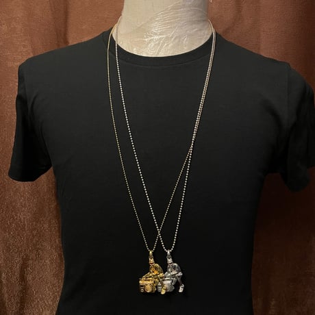 激レア Gabriel Urist x PHENOMENON B-BOY Pendant Old School ボールチェーンネックレス ゴールド