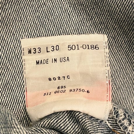 MADE IN USA製 LEVI'S 501 デニムパンツ ライトインディゴ W33×L30サイズ