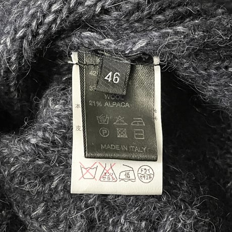 【サザビーリーグ 取り扱い】 MADE IN ITALY製 roberto collina アルパカ混コットンウールセーター ネイビー 46サイズ