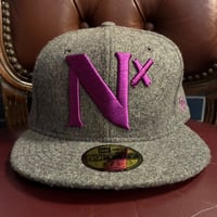 レア NEW ERA × NINE RULAZ コラボレーションモデル 59FIFTY ウール混ベースボールキャップ グレー 7-1/2 59.6cm