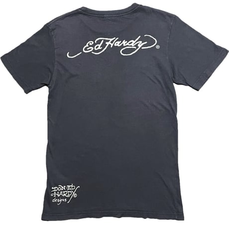 激レア MADE IN USA製 ED HARDY × DISNEY MICKEY MOUSE 限定コラボレーション 半袖プリントTシャツ ブラック Sサイズ