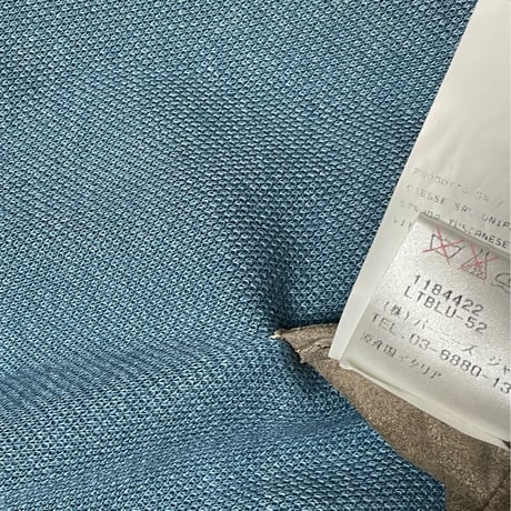 【BARNEYS NEWYORK取り扱い】MADE IN ITALY製 eleventy ニットテーラードジャケット グレイッシュブルー 52サイズ