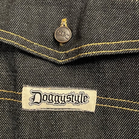 激レア SDC Snoop Dogg jeans バック刺繡入り デニムジャケット ブラック XLサイズ