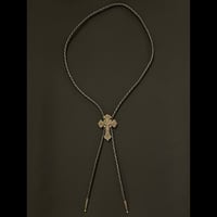 SWAGGER オリジナル十字架クロス付きウエスタンレザーネックレス ブラック