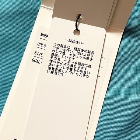 タグ付き MADE IN JAPAN製 TOMORROWLAND PILGRIM コットンハーフパンツ ターコイズブルー 44サイズ
