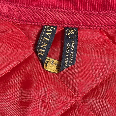 ▲訳あり商品▲ MADE IN ENGLAND製 LAVENHAM キルティングジャケット レッド 36/48サイズ