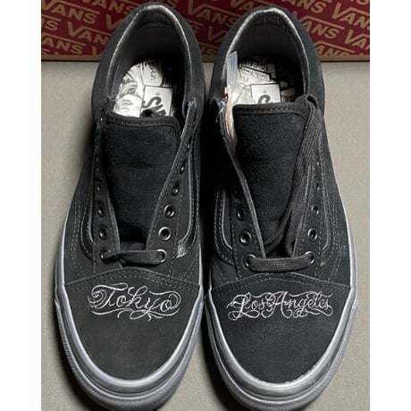 ☆タグ付き新古品☆ 箱付き NEIGHBORHOOD × MR.CARTOON × VANS OLD SKOOL 36 Dx トリプルネームスニーカー ブラック US9.5/27.5cm