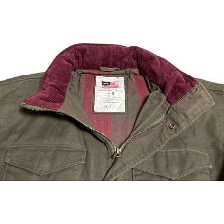 HUF M65型ミリタリージャケット カーキ Sサイズ