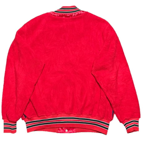 Awesome Boy × ichiryu made REMAKE FLEECE STADIUM JACKET レッド Lサイズ