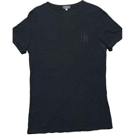 MADE IN ITALY製 JOHN RICHMOND バックロゴ半袖Tシャツ ブラック Mサイズ