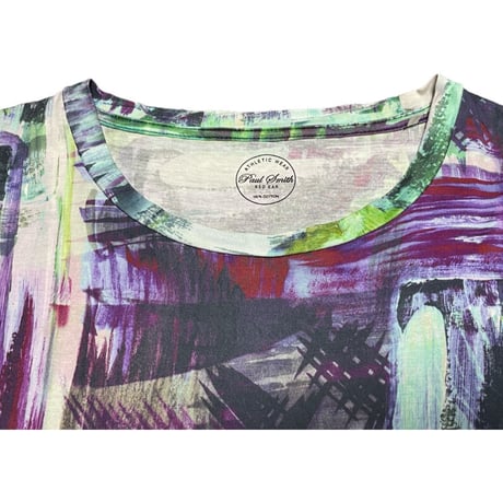 ▲訳あり商品▲ Paul Smith RED EAR 絵の具プリントTシャツ マルチカラー Lサイズ