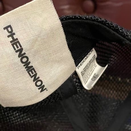 MADE IN JAPAN製 PHENOMENON 2010年モデル ロゴプリント入りメッシュキャップ ブラック