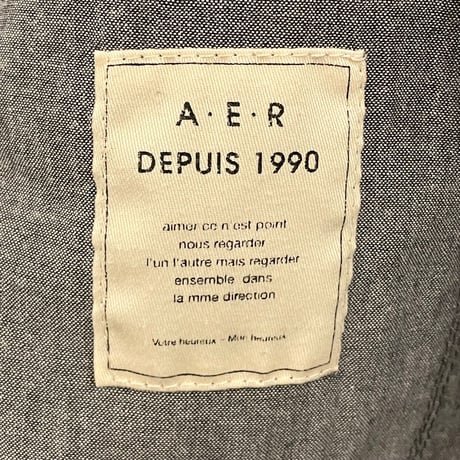 【JUN取り扱い】MADE IN ITALY製 AFTI ダンガリーシャツジャケット ブラック 40サイズ