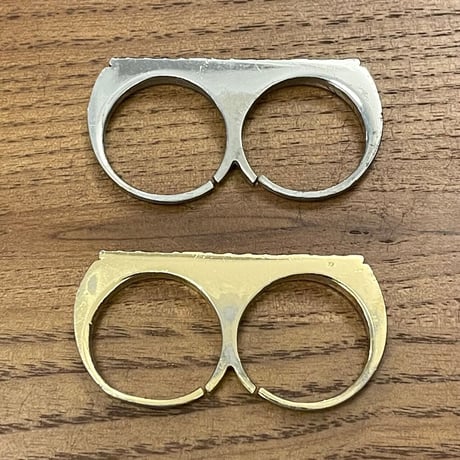 PHENOMENON ロゴ入り二連リングセット ゴールド×シルバー Fサイズ