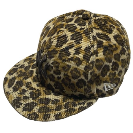 NEW ERA NEWYORK YANKEES ヒョウ柄コーデュロイベースボールキャップ ヒョウ柄 7-3/8サイズ