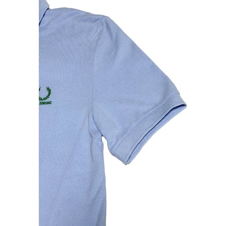 ☆タグ付き新古品☆ FRED PERRY × RAF SIMONS Wネーム替え襟付き半袖鹿の子ポロシャツ サックス 36サイズ