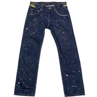 MADE IN JAPAN製 PAUL SMITH ペンキ加工デニムパンツ インディゴ Sサイズ