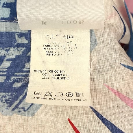 MADE IN ITALY製 Brilla per il gusto × C.I.T. spa 長袖総柄シャツ マルチカラー Sサイズ