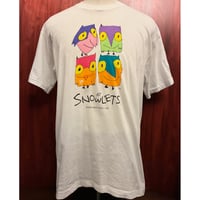 レア タグ付き MADE IN MEXICO製 Mizuno 長野オリンピック SNOWLETS 公式オフィシャル品 プリントTシャツ ホワイト Fサイズ