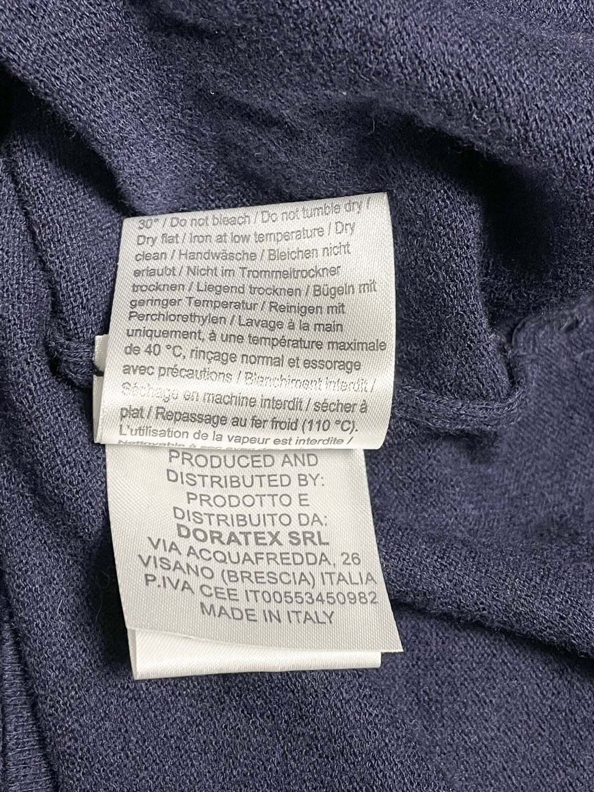 MADE IN ITALY製 ANDREA FENZI ハイネックコットンウールセーター ネイ